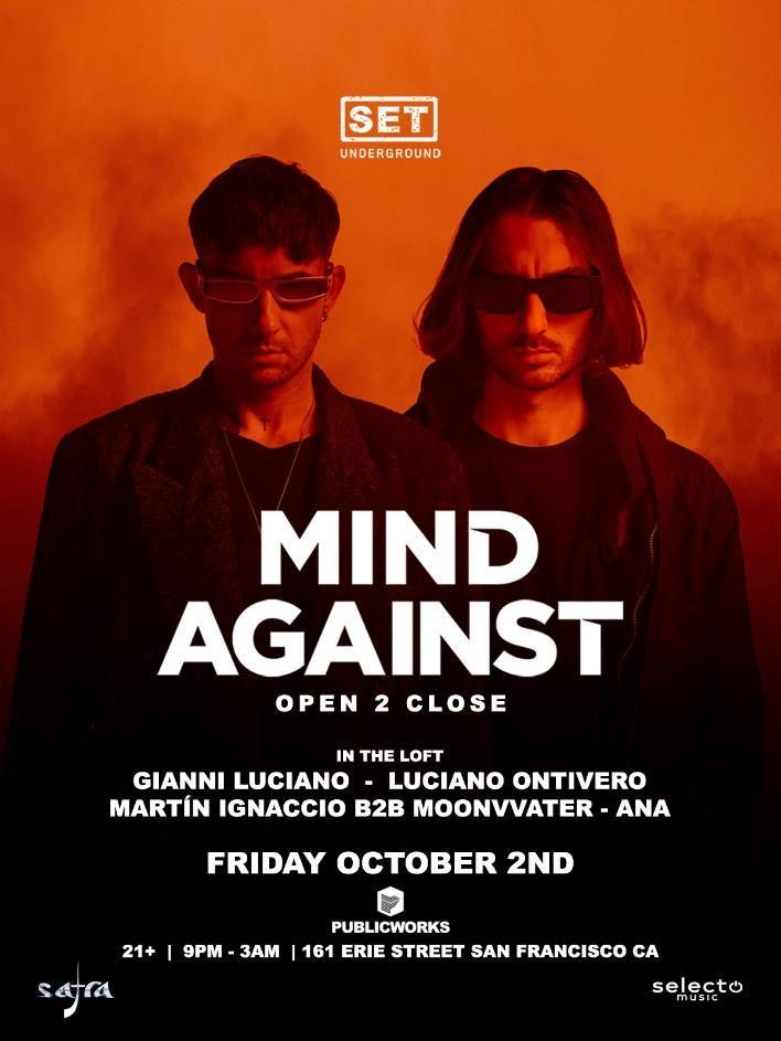 Event flyer: Mind Against · Public Works